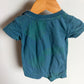 Leaves Teal Romper / 0-3m