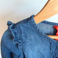 Chambray Ruffle Shoulder Top / 4T