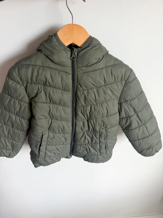 Green Hood Puffer Jacket / 4T