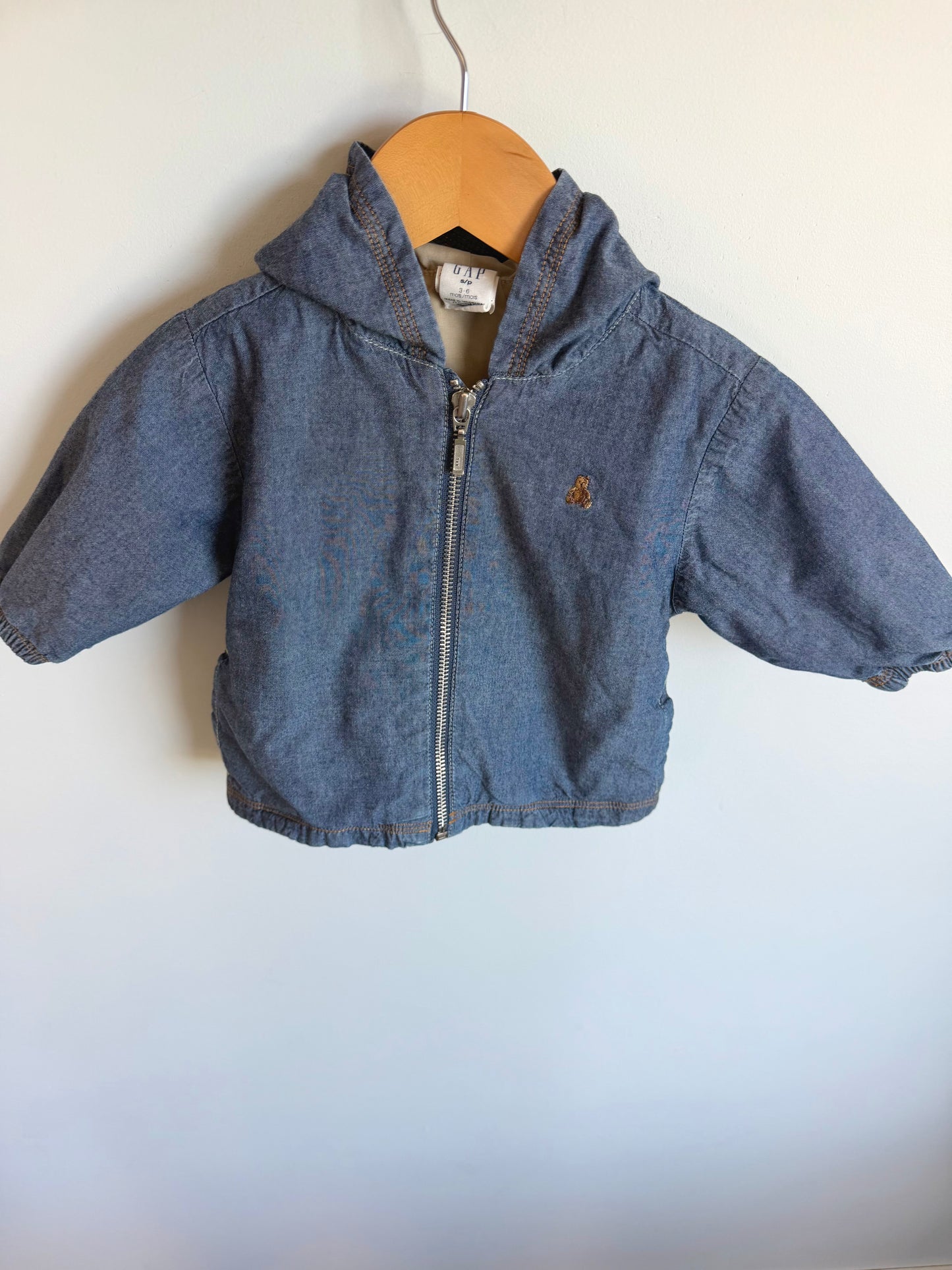 Gap Chambray Hood Coat / 3-6m