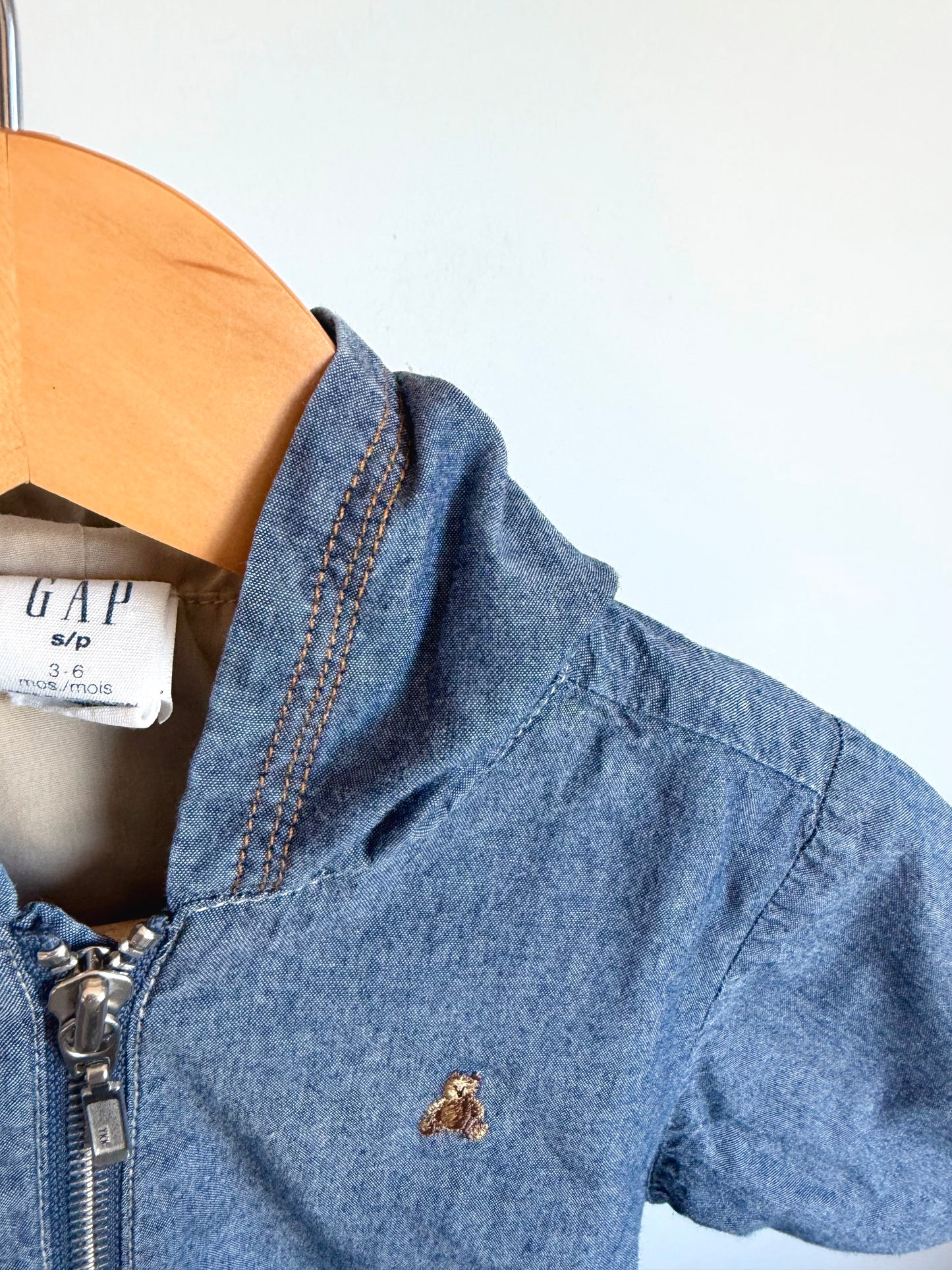 Gap Chambray Hood Coat / 3-6m