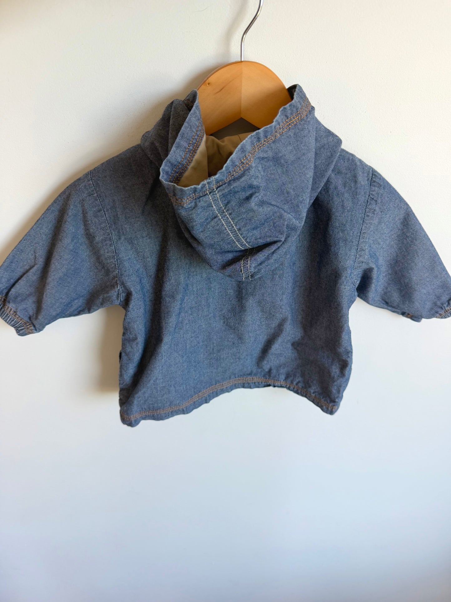 Gap Chambray Hood Coat / 3-6m