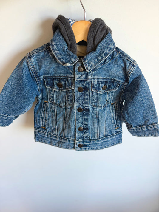 Gap Hood Jean Jacket / 12-18m
