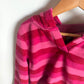 Striped Pink Pull Over Hoodie / 6 years