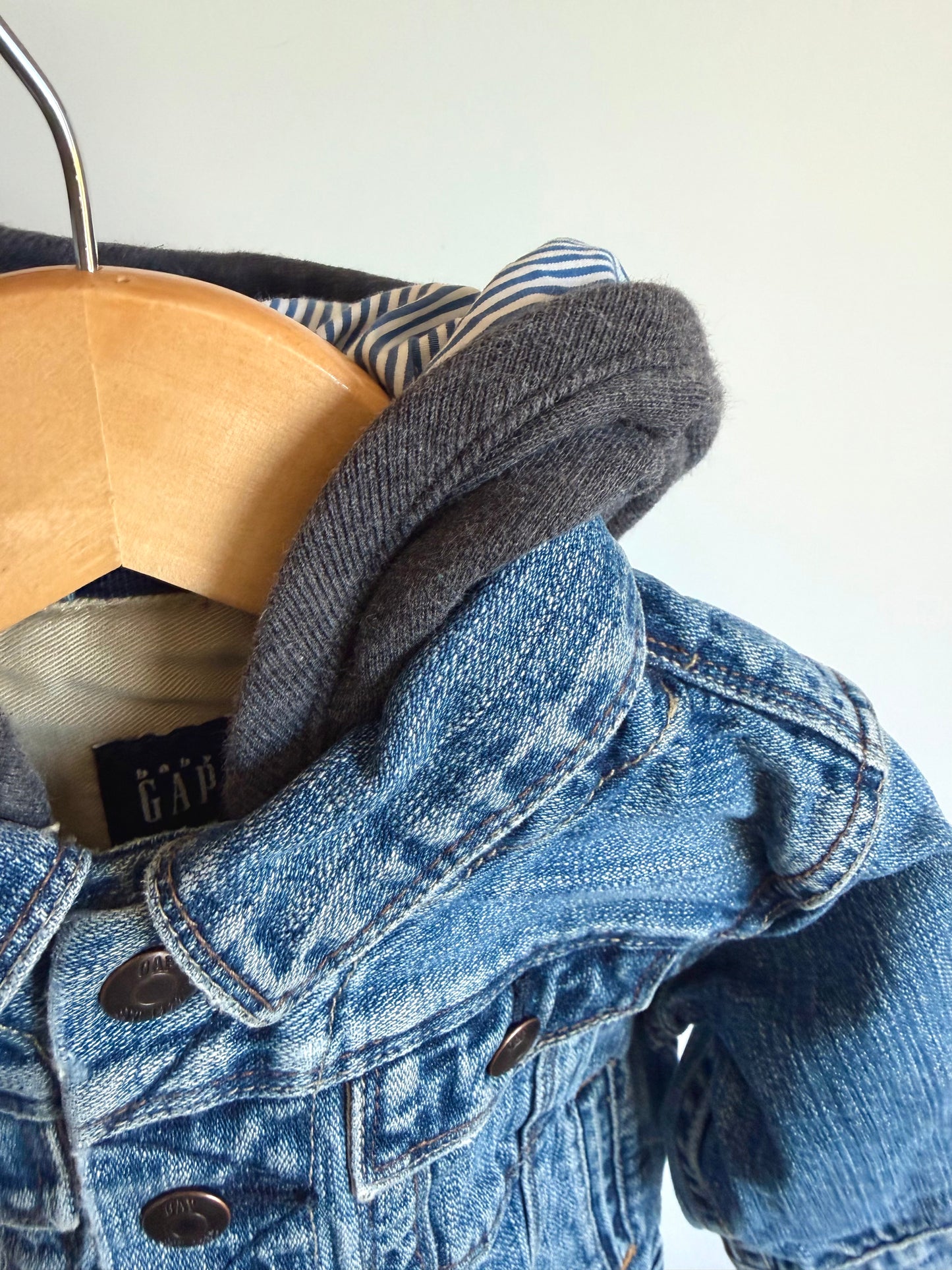 Gap Hood Jean Jacket / 12-18m