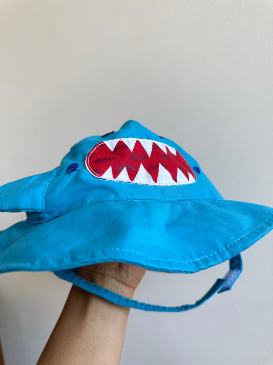 Blue Shark Swim Hat / 3-6m