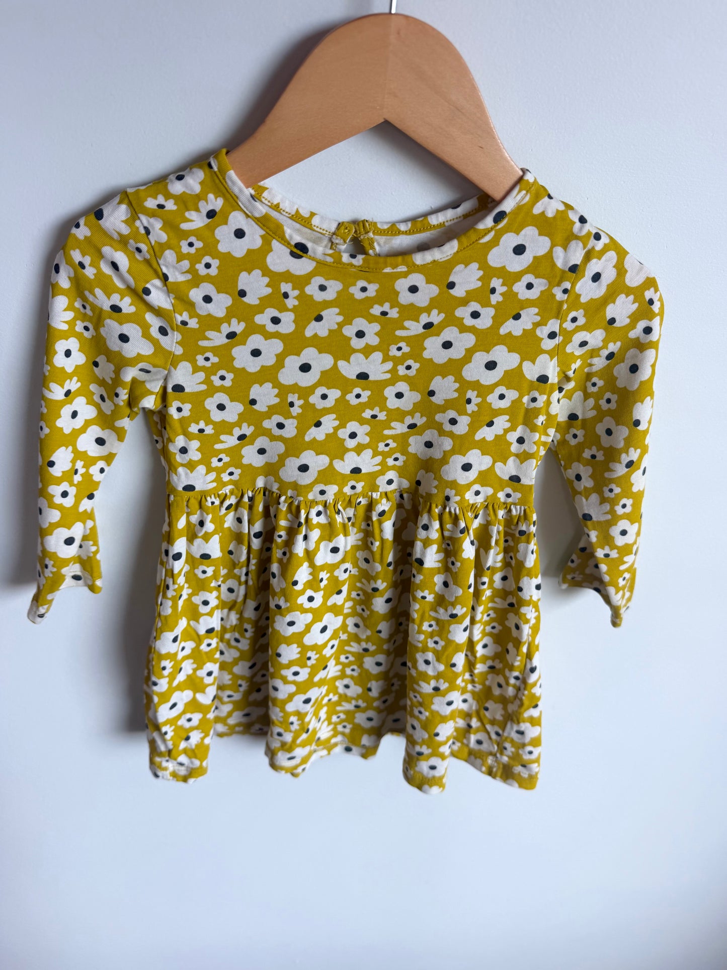 Yellow Floral Dress  / 18-24m