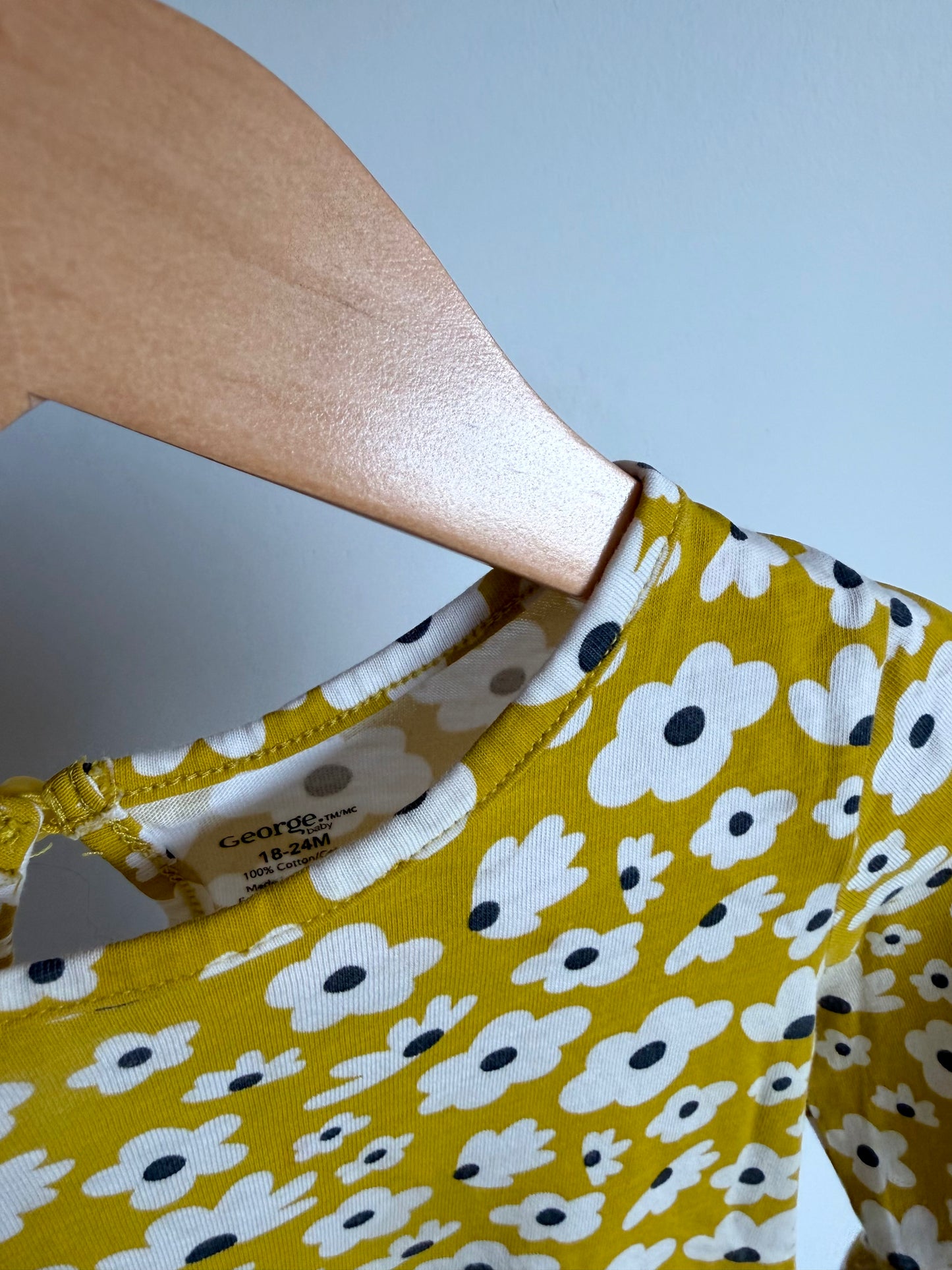 Yellow Floral Dress  / 18-24m