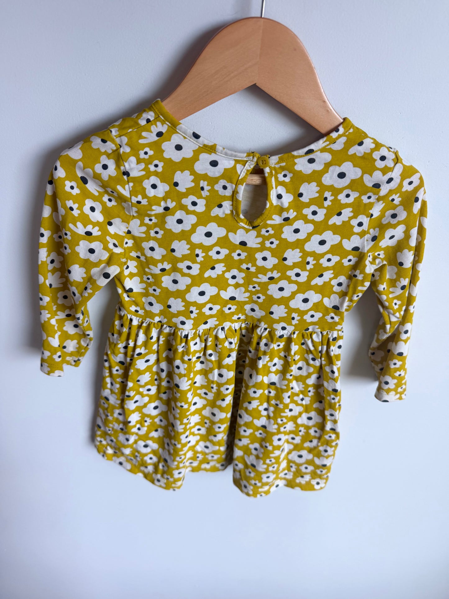 Yellow Floral Dress  / 18-24m