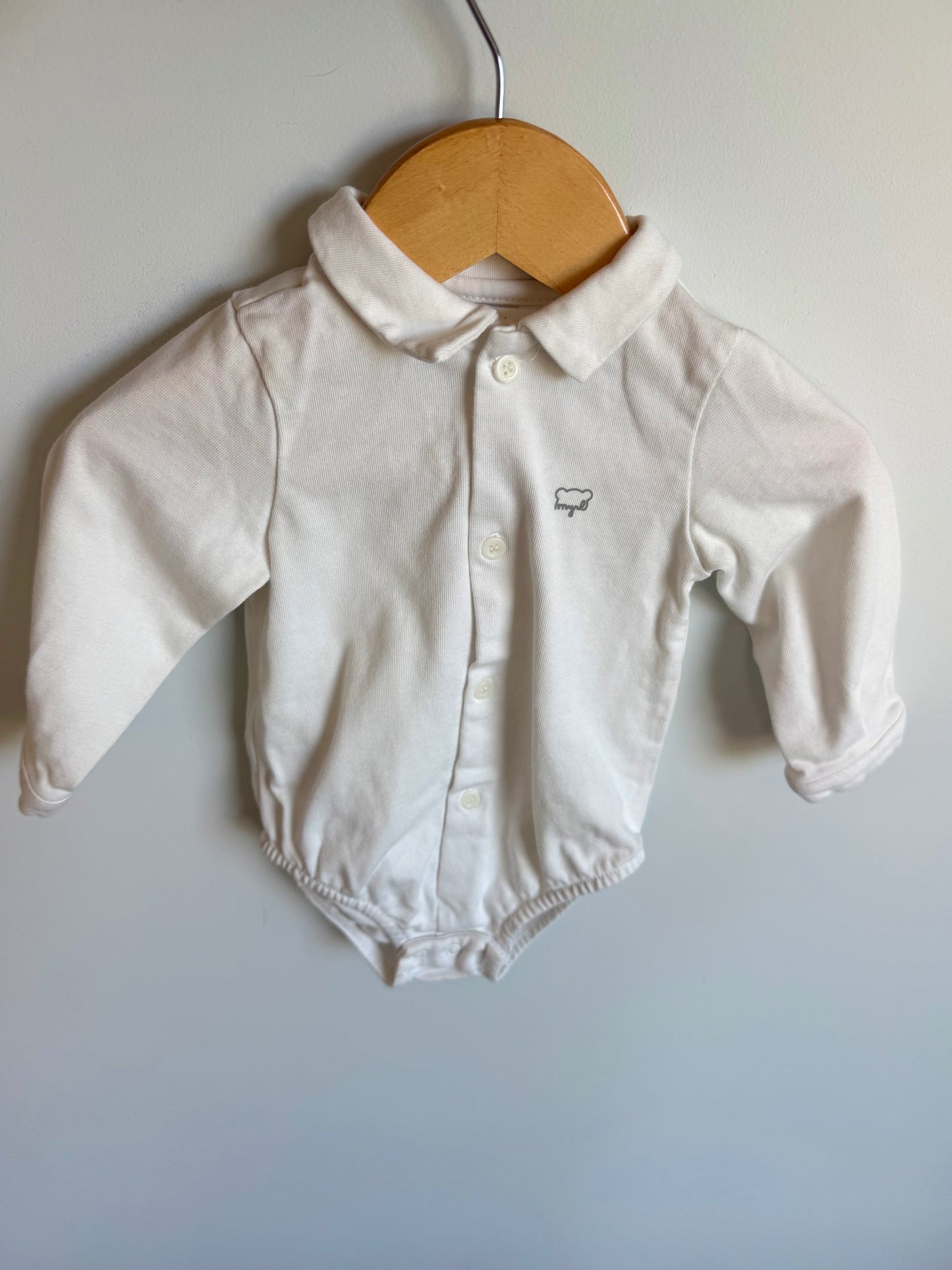 Mayoral White Collar Bodysuit / 6-9m