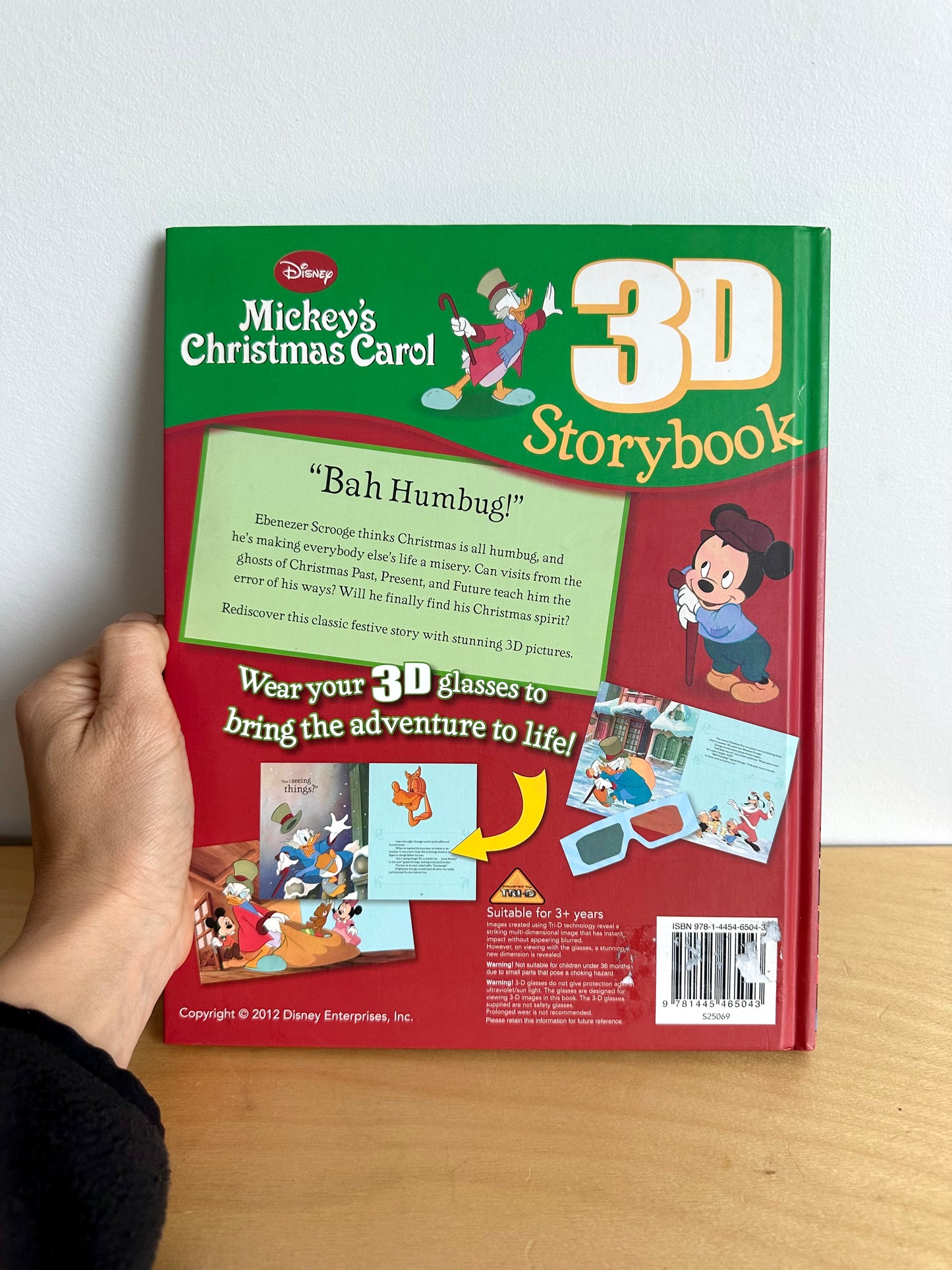 Mickey's Christmas 3D Glasses Book / 5-9 years (No Shipping)