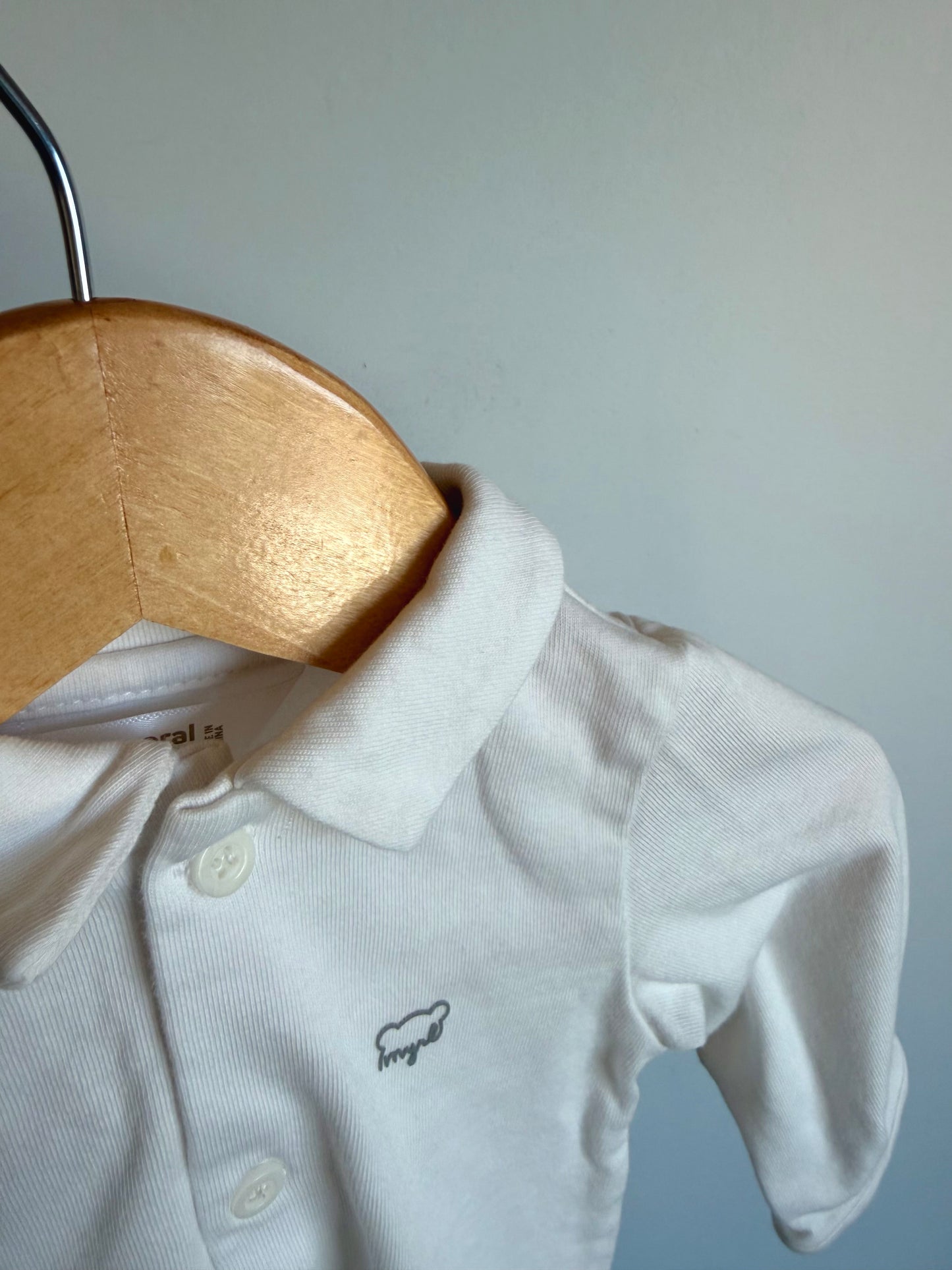 Mayoral White Collar Bodysuit / 6-9m