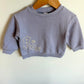 Perriwinkle Embroidered Flower + Snail Crewneck / 6-12m