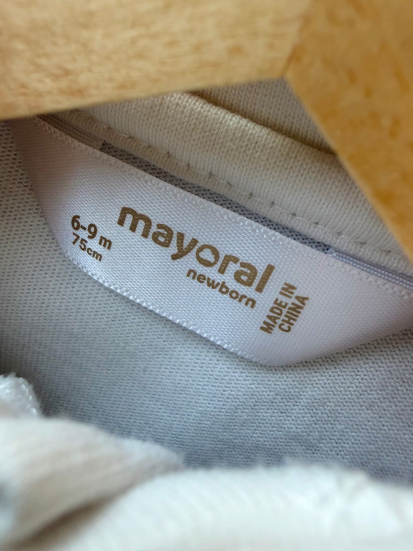 Mayoral White Collar Bodysuit / 6-9m
