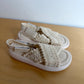 Cream Lace Sandals / Size 8.5-9 Toddler