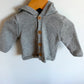 100% Cotton Grey Knit Cardigan / 6-9m