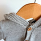 100% Cotton Grey Knit Cardigan / 6-9m