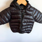 Black Hooded Puffer Jacket / 12m