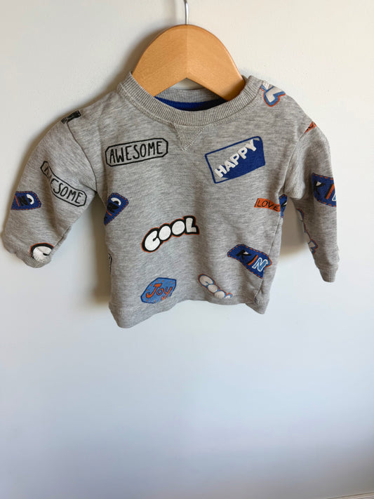 H&M Cool Grey Sweater / 6-9m