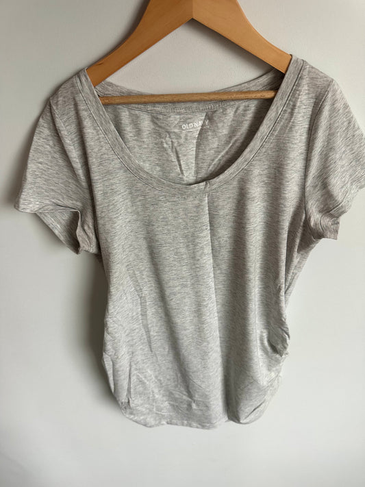 Grey Fitted Maternity Top / Small
