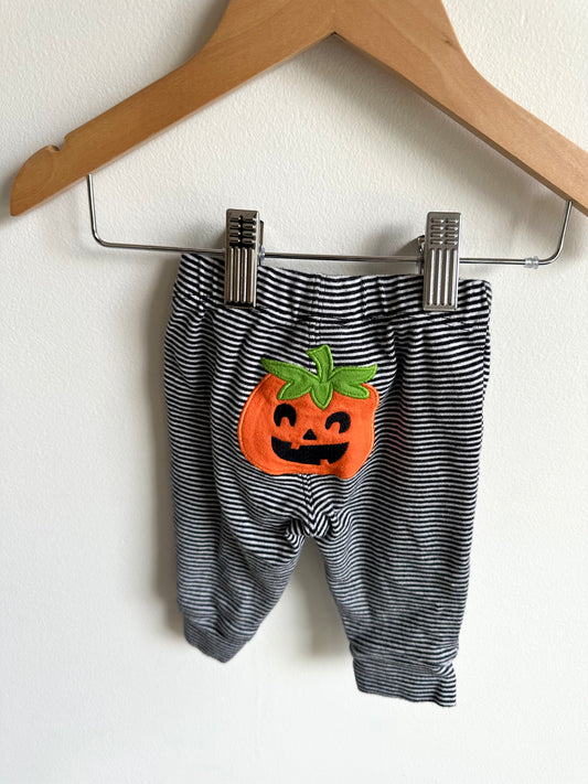 Striped Pants with Pumpkin Bum / 3m