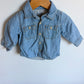 Denim Like Button Top / 6-12m