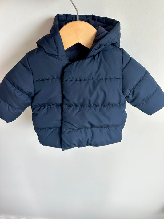 Blue Puffer Jacket / 0-3m