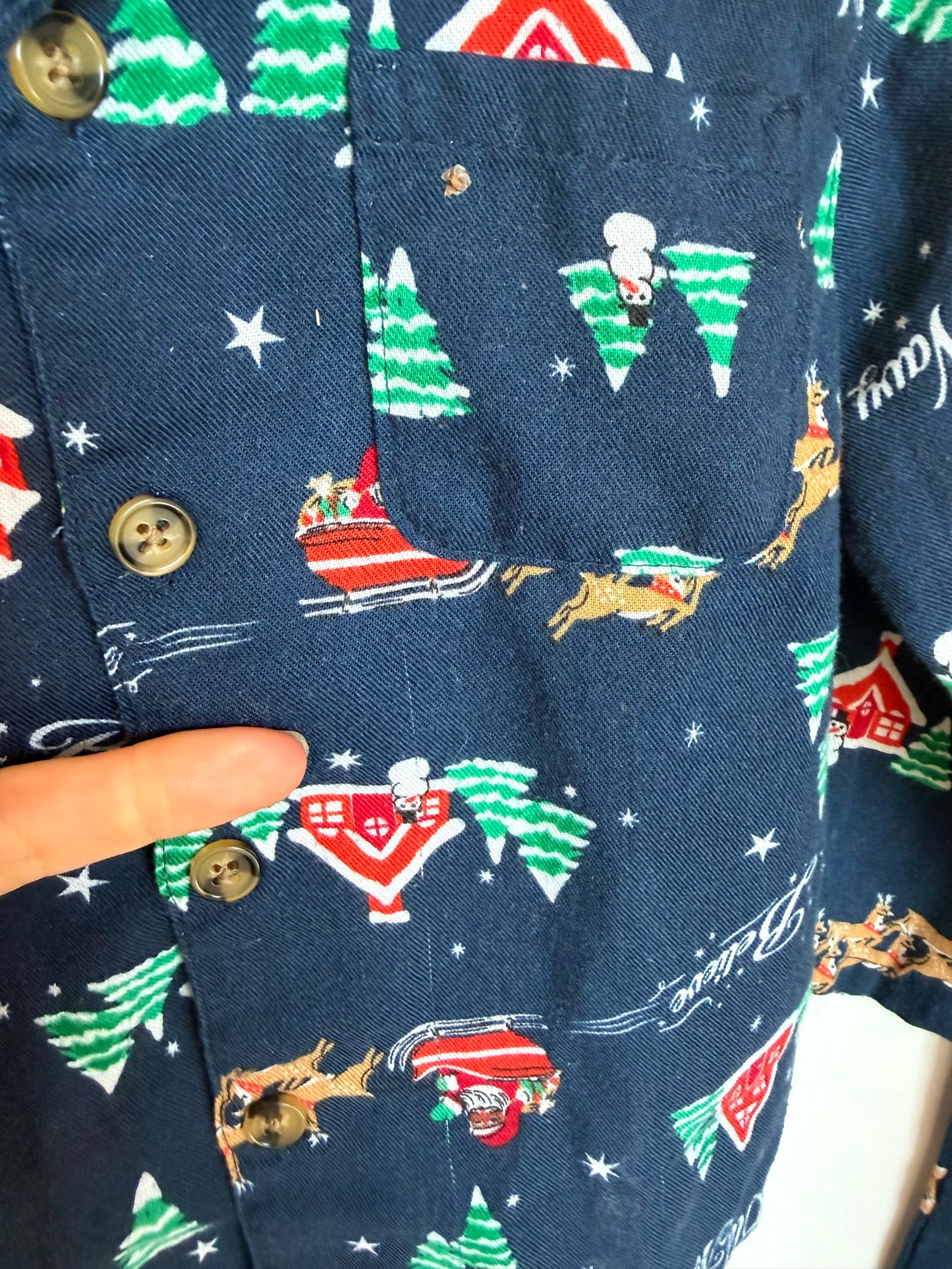 Christmas Navy Believe Pj's / 2T