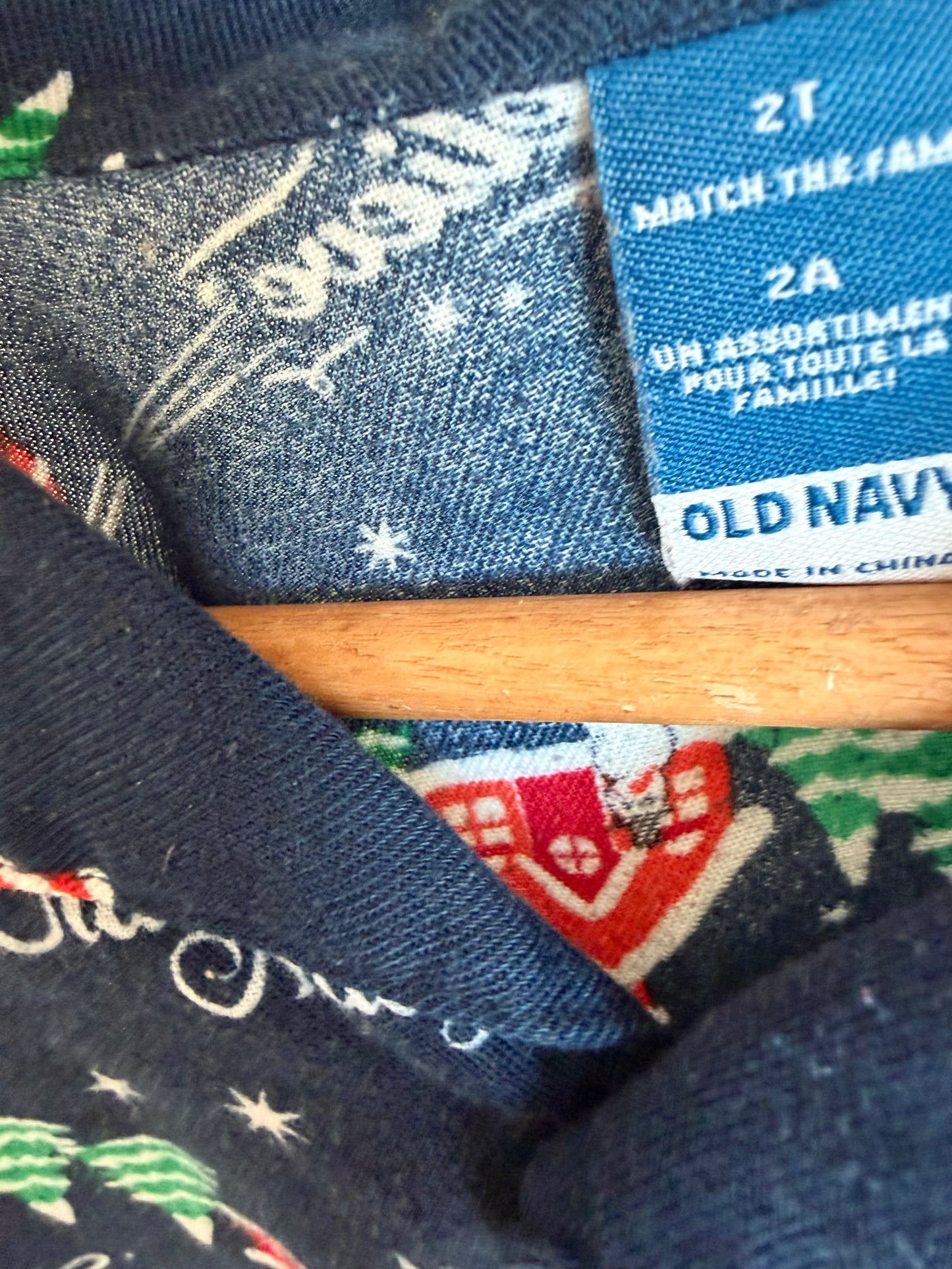Christmas Navy Believe Pj's / 2T