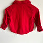 Red Collared Button Up Top / 12-18m