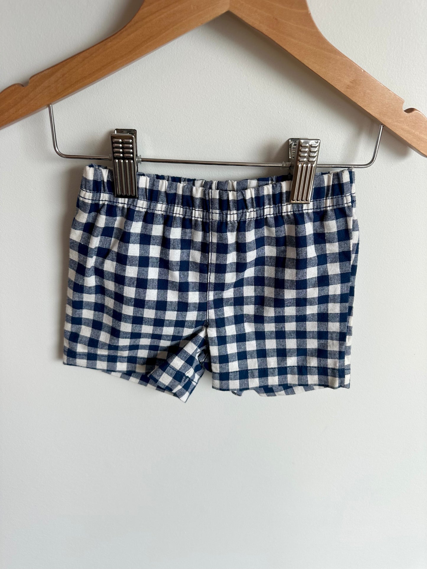 Blue Gingham Shorts / 6m