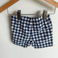 Blue Gingham Shorts / 6m