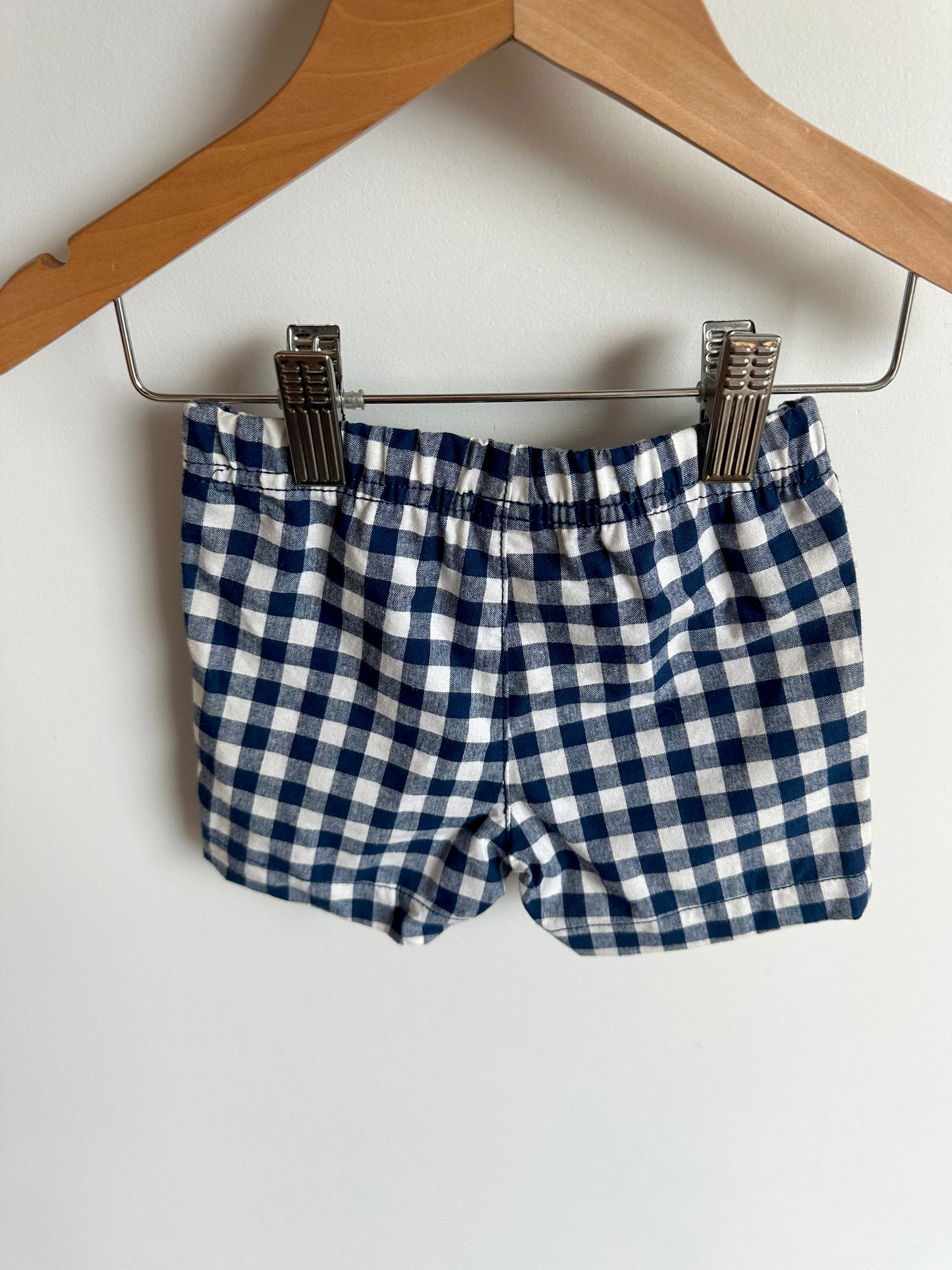 Blue Gingham Shorts / 6m