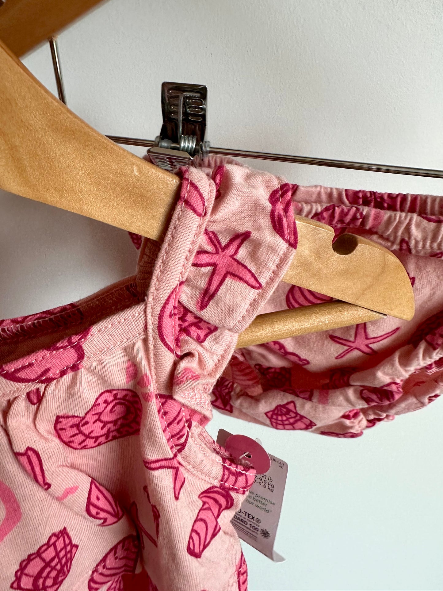 Pink Seashell Top + Bloomers Set (With Tags) / 6-9m