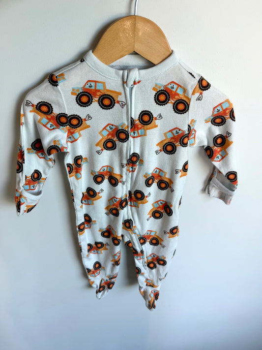 Monster Truck Zip Sleeper / 6-12m