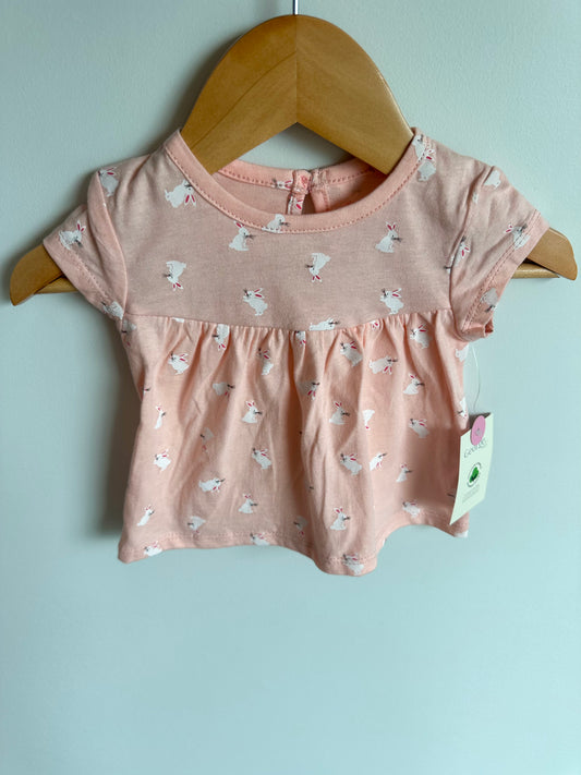 Pink Bunny Top (With Tags) / 0-3m
