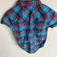 Wrangler Cotton Collared Plaid Bodysuit / 18m