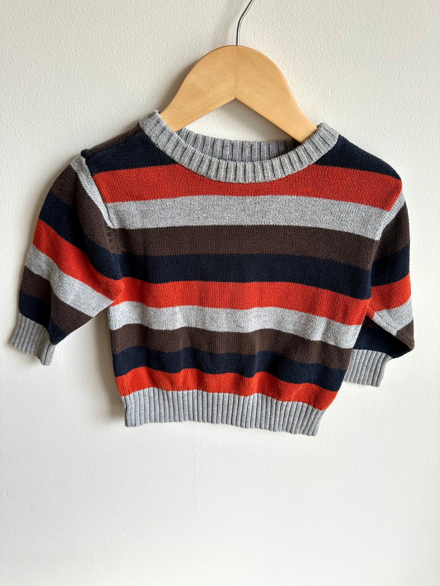 Crew Neck Striped Sweater / 12-18m