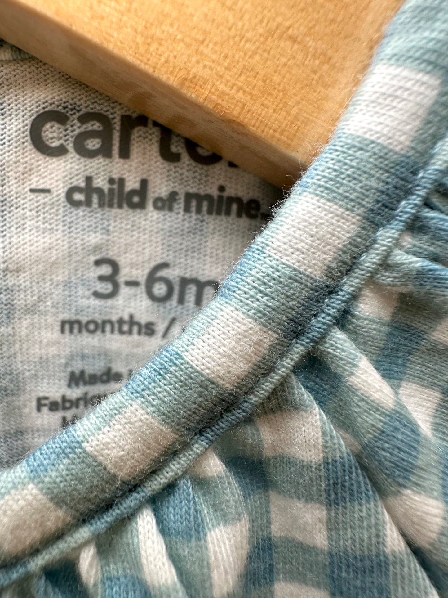 Gingham Bunny Top (With Tags) / 3-6m