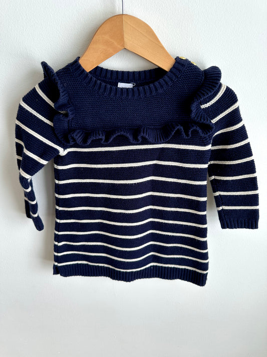 Gap Navy Striped Sweater Dress / 6-12m