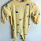 Organic Cotton Yellow Trailer Print Sleeper / 9m