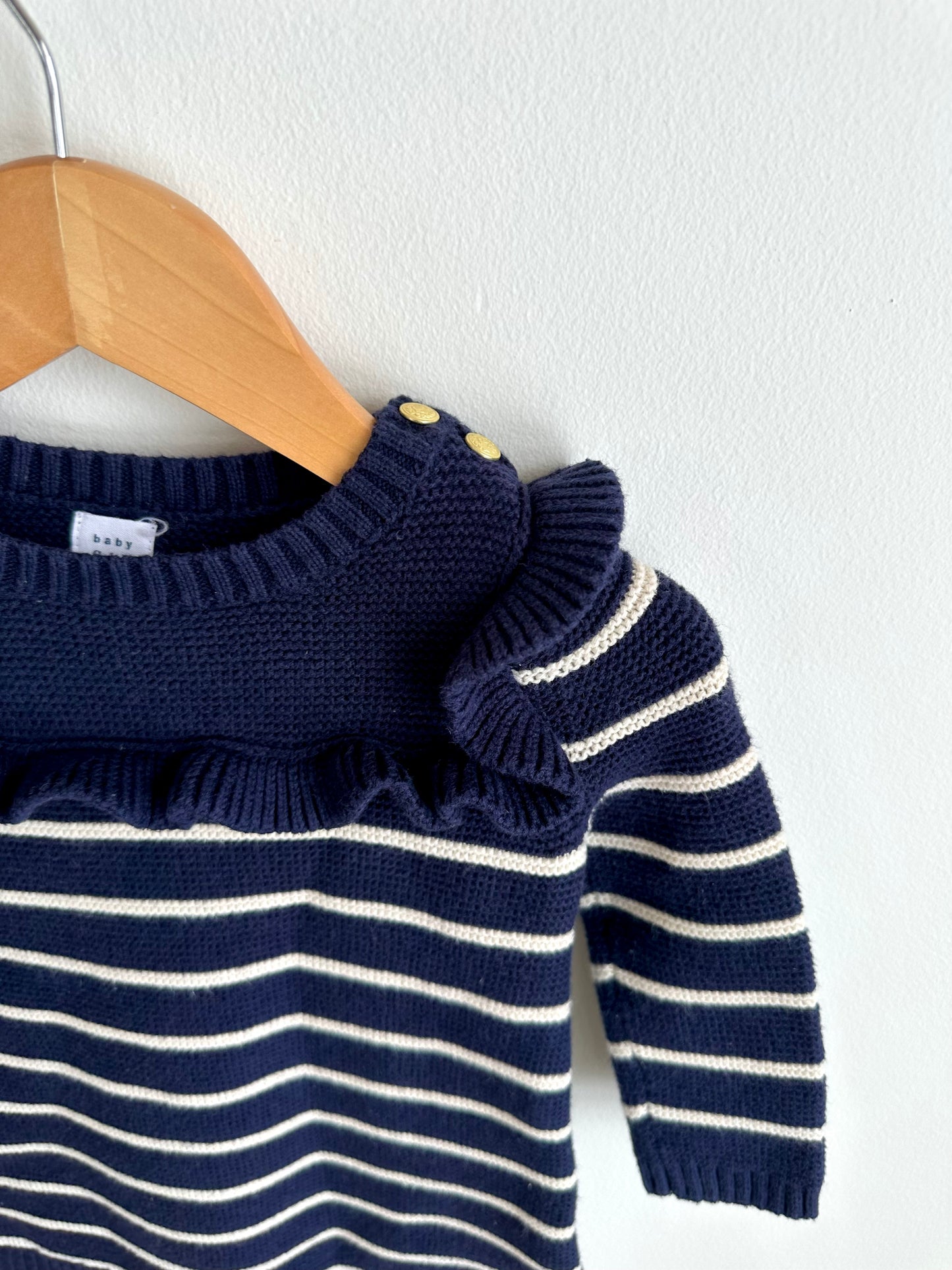Gap Navy Striped Sweater Dress / 6-12m