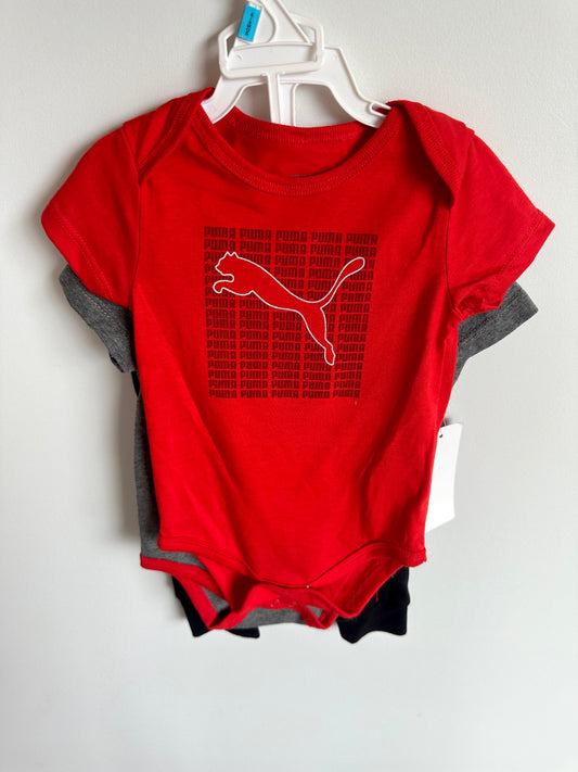 Puma Three Piece Bodysuit + Pants Set (With Tags) / 6-9m