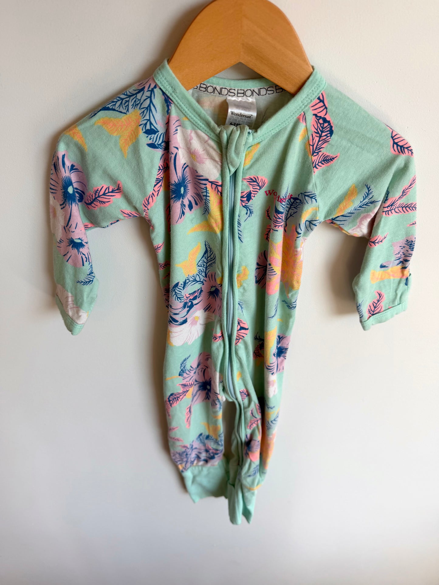 Bonds Floral Blue Sleeper / 6-12m