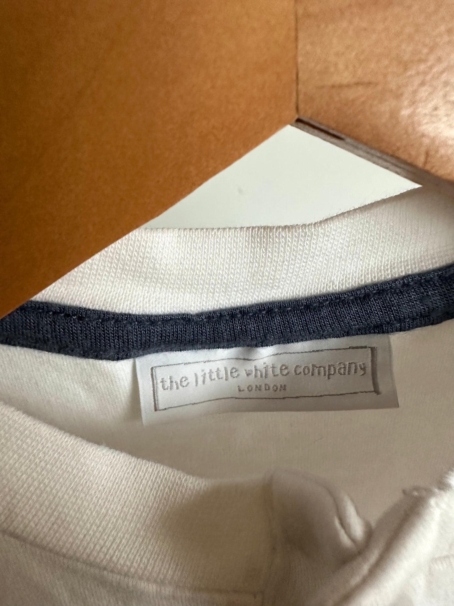 White Long Sleeve Dino Top / 12-18m