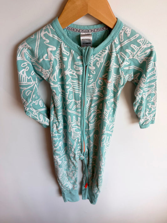 Bonds Blue Shape Lines Sleeper (PLAY) / 12-18m