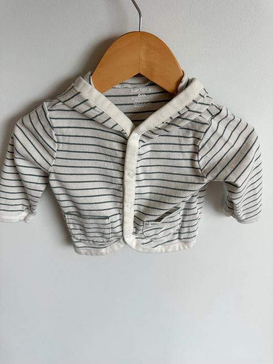 White Stripe Hoodie / 6m