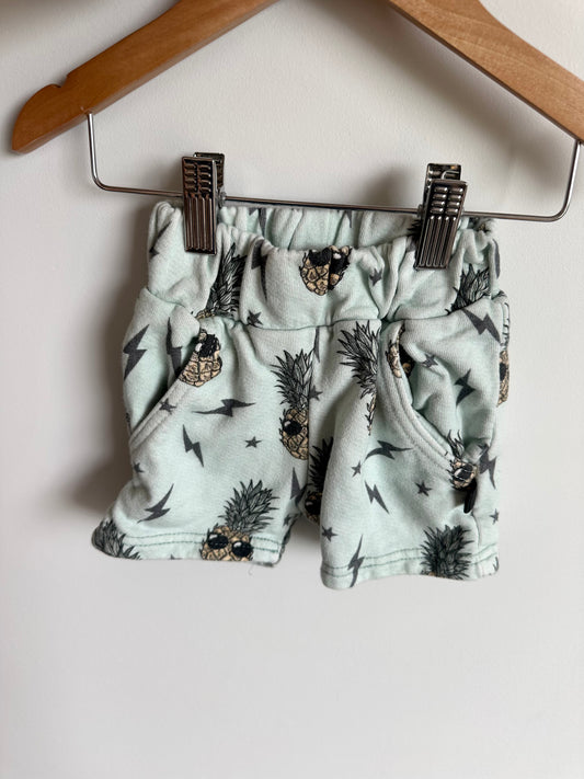 Teddy Little Organic Cotton Pineapple Shorts / 12m