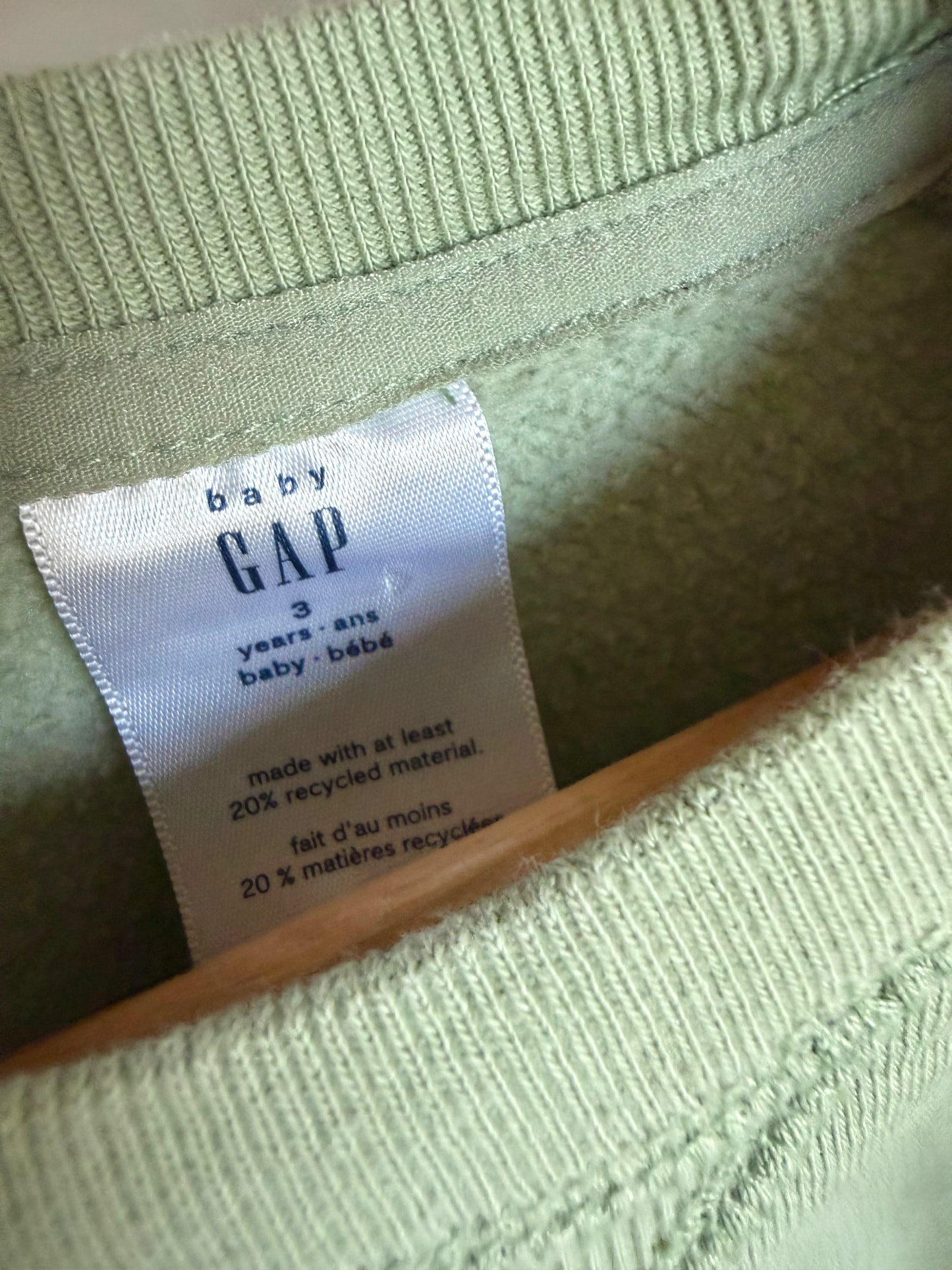 Gap Light Green Crewneck / 3T