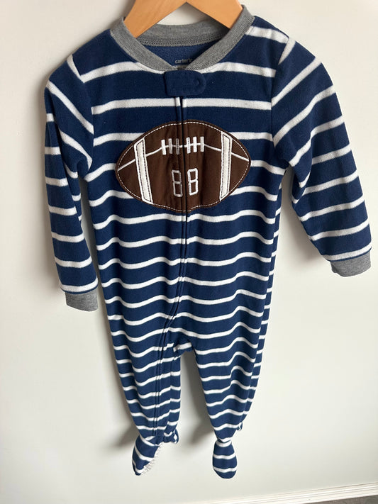 Football Striped Footed Sleeper / 3T